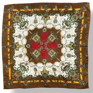 Vintage Regal Baroque Extra-Large Scarf 34x34”